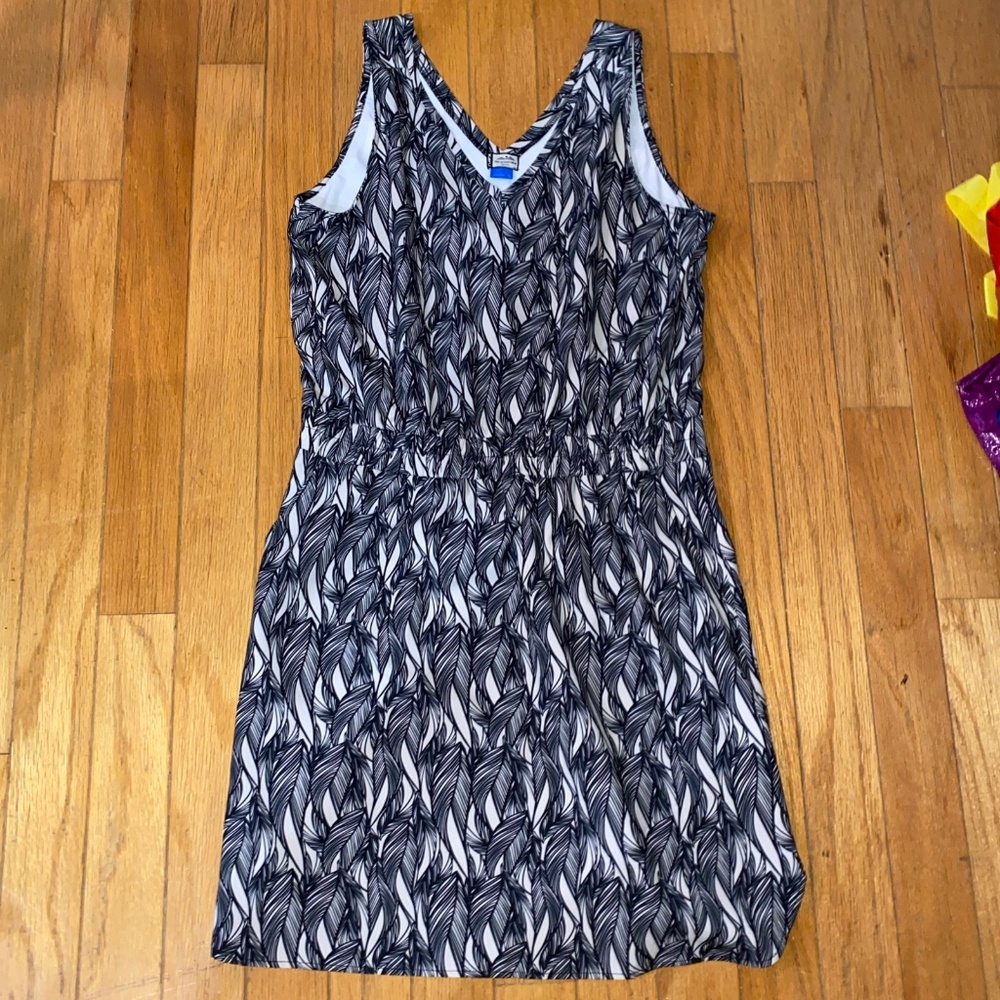 Kavu Ensenada Dress black and white print large - travel, quick dry